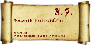Mocznik Felicián névjegykártya